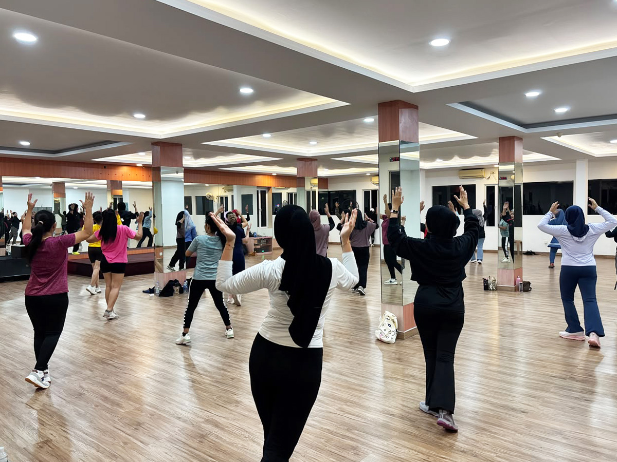 Zumba class in BisaFitness Tiba.